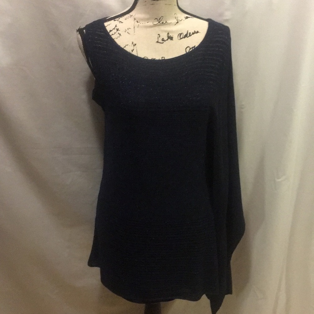 White House Black Market blue sweater tunic size s
